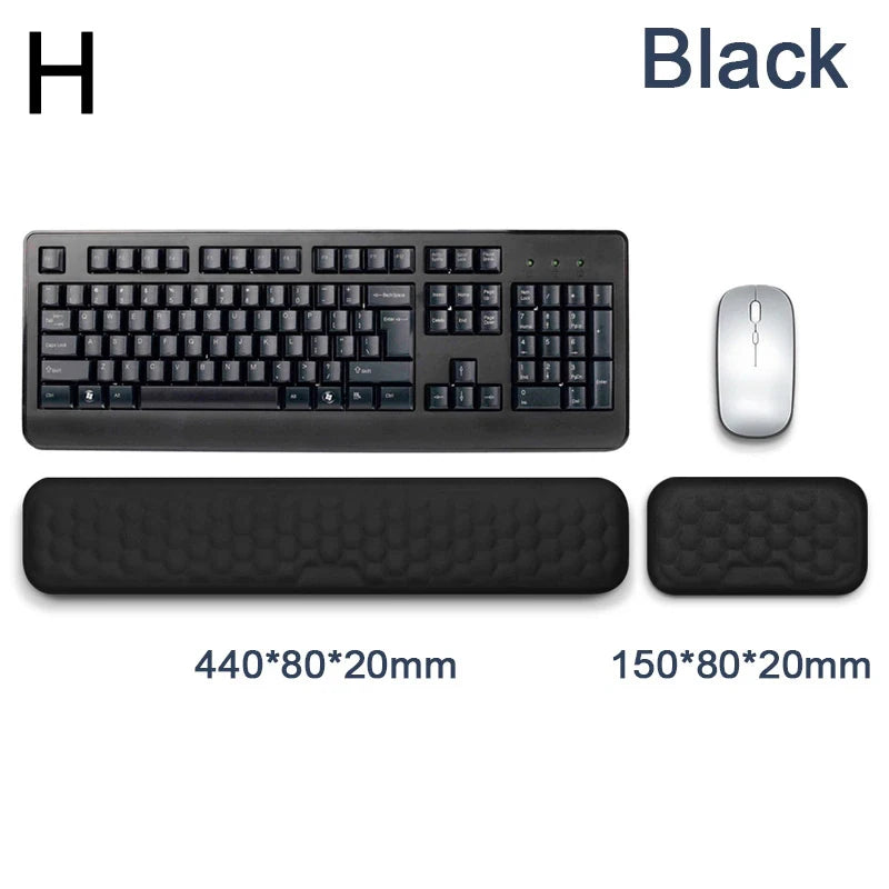 Mousepad Ergonomic Keyboard Mouse Wrist Rest Office Typing Protection Relax Wrist Memory Foam Mouse Pad Computer Laptop Desk Mat