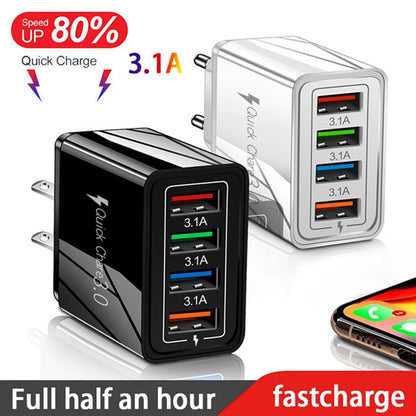 For Iphone 14 USB Charger Quick Charge 3.0 for Samsung Xiaomi Mi Tablets Mobile Phone Charger Adapter EU/US Plug Fast Charging