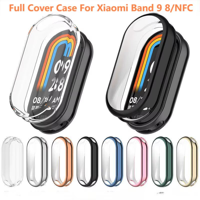 Full Cover Case for Xiaomi Mi Band 9 8 Screen Protec Mi Band9 8 NFC Screen Protector Protective Case Watch Casefor Mi Band8 9