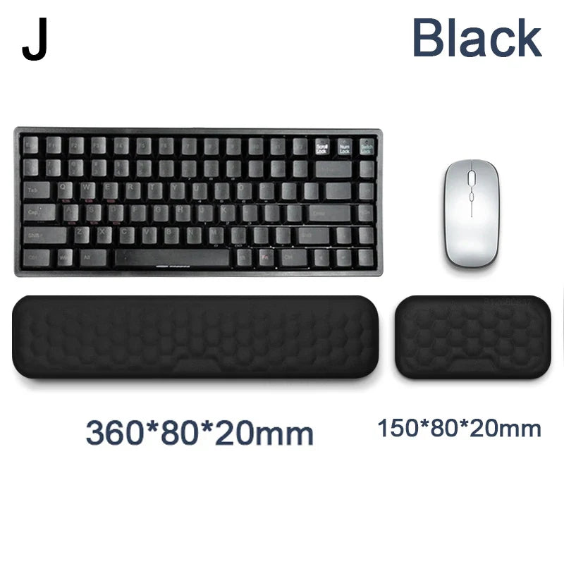 Mousepad Ergonomic Keyboard Mouse Wrist Rest Office Typing Protection Relax Wrist Memory Foam Mouse Pad Computer Laptop Desk Mat