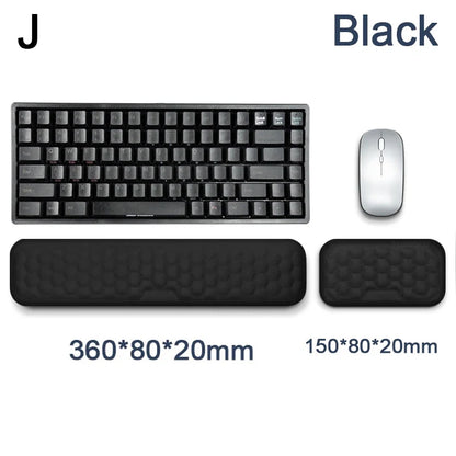 Mousepad Ergonomic Keyboard Mouse Wrist Rest Office Typing Protection Relax Wrist Memory Foam Mouse Pad Computer Laptop Desk Mat