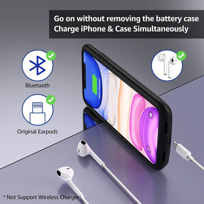 Powercase™ - Fast Charging Battery Case for Iphone, 6800Mah