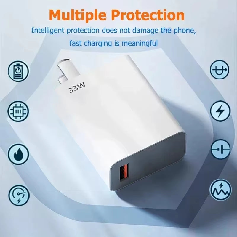 USB Type C Charger Fast Charging Mobile Phone Power Charger Adapter for Xiaomi Huawei Samsung Phone Charger with Cable Charge