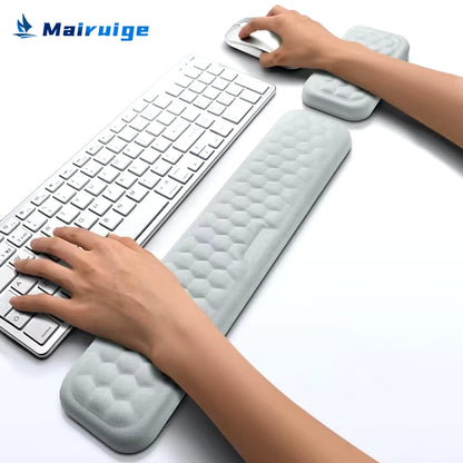 Mousepad Ergonomic Keyboard Mouse Wrist Rest Office Typing Protection Relax Wrist Memory Foam Mouse Pad Computer Laptop Desk Mat